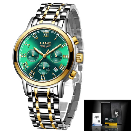 LIGE 2024 nuove donne di moda orologi da donna top brand di lusso creativo bracciale da donna in acciaio orologi orologio impermeabile al quarzo femminile platinumshop