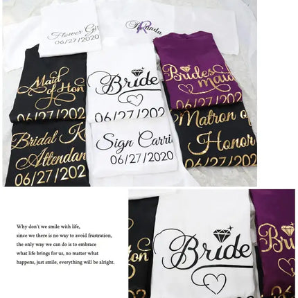 Logo personalizzato Data di matrimonio Nome Accappatoio Abito da sposa in seta sintetica Sposa Damigella d'onore Abiti da sposa Donna Bachelorette Preparewear platinumshop