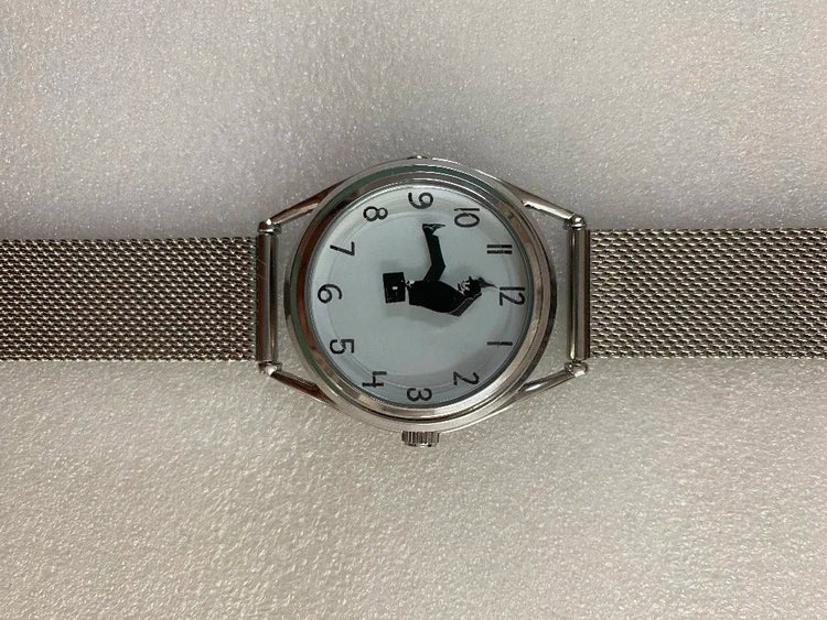 FEB 30TH Walking Men Design orologio Unisex da uomo dal Design creativo 3ATM cinturino in acciaio inossidabile resistente all'acqua platinumshop