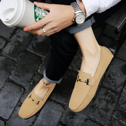 Nuovi uomini scarpe casual moda pelle scamosciata morbida mocassini da uomo mocassini per il tempo libero slip on scarpe da guida da uomo scarpe pigre fatte a mano appartamenti comodi