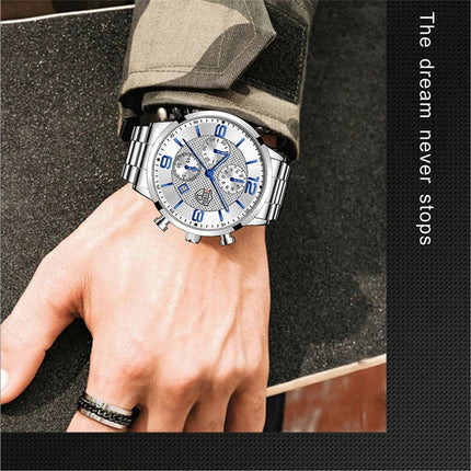 Orologi da uomo alla moda Orologio da polso al quarzo di lusso Calendario da uomo Business Casual Orologio in pelle Orologio luminoso platinumshop