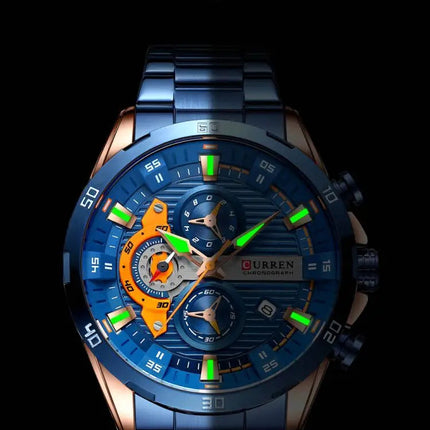 CURREN orologio da uomo orologi da uomo al quarzo sportivi di lusso delle migliori marche orologio da polso cronografo impermeabile in acciaio pieno da uomo Relogio Masculino platinumshop