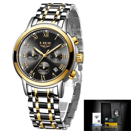 LIGE 2024 nuove donne di moda orologi da donna top brand di lusso creativo bracciale da donna in acciaio orologi orologio impermeabile al quarzo femminile platinumshop