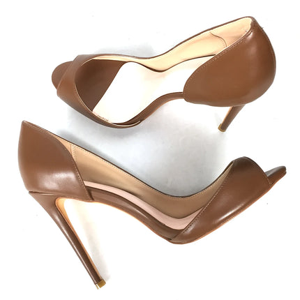 Scarpe da Donna Marroni con Punta Aperta, Tacco Alto e Stiletto per Feste ed Eventi Serali