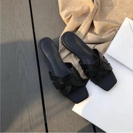 Nuove donne di arrivo Pantofole estive Presentazioni aziende produttrici giochi Open Toe Scarpe casual piatte Sandalo per il tempo libero Infradito da spiaggia femminile Big Size 41 42 43 - platinumshop