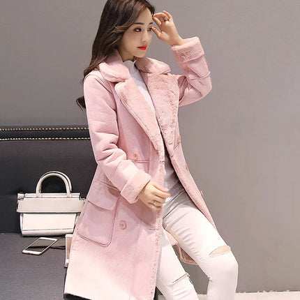 Winter Fashion New High Quality Rabbit Fur Coat Velvet Fur Coat Long Fur Coat Female Loose Thick Warm Mink Fur Teddy Coat