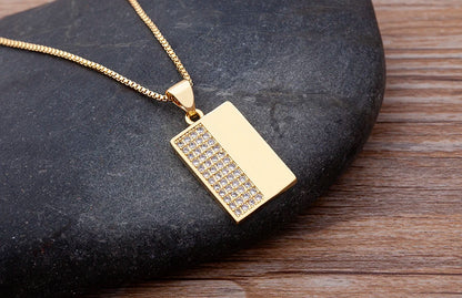 Nidin moda di lusso con zirconi cubici ciondolo a forma di cuore da donna placcato in oro collana a catena di alta qualità regalo per feste di gioielli scintillanti