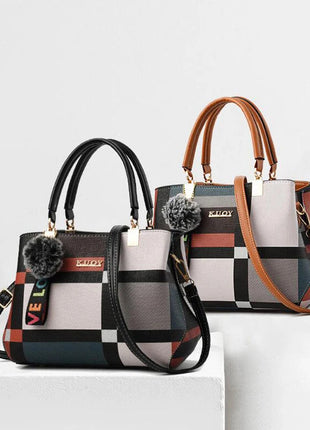 Elegant Designer Handbags Women Bags Messenger PU Leather Crossbody Bags Hairball tassen Girls Shoulder Bag Top-hand Tote Bag PlatiNum