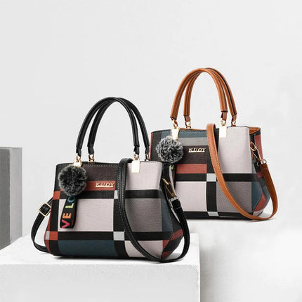 Elegant Designer Handbags Women Bags Messenger PU Leather Crossbody Bags Hairball tassen Girls Shoulder Bag Top-hand Tote Bag PlatiNum