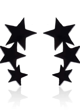 Oly2u Orecchini a stella grande Orecchini a bottone punk Semplicità Orecchini in acciaio inossidabile per gioielli da donna 2024 Oorbellen all'ingrosso platinumshop