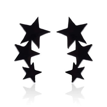 Oly2u Orecchini a stella grande Orecchini a bottone punk Semplicità Orecchini in acciaio inossidabile per gioielli da donna 2024 Oorbellen all'ingrosso platinumshop