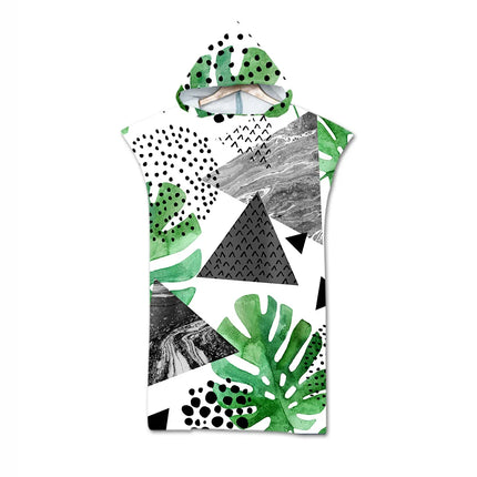 Adult Hooded Microfiber Beach Towel Printed Quick Dry Pool Poncho Bath Towel Robe Cloak