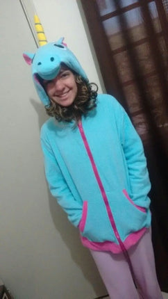 HKSNG Adult Animal Cartoon Cute Pink Unicorn Hoodies Panda Raccoon Tops Jackets Coat Costumes Kigurumi