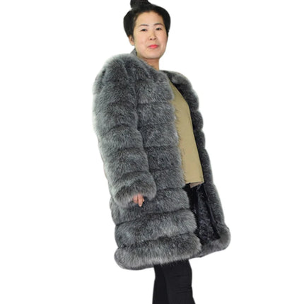 ZADORIN 9 Steps Luxury High Imitation Long Fluffy Thick Warm Faux Fur Coat Women Winter Long Sleeve Fur Coats Female Outerwear