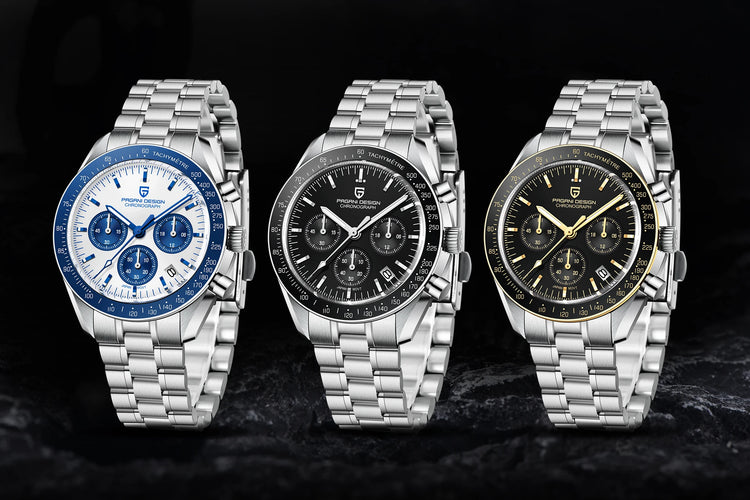 PAGANI DESIGN V5 PD1701 Orologi lunari Orologio al quarzo di lusso per uomo Cronografo sportivo con vetro zaffiro AR 100M impermeabile 2025