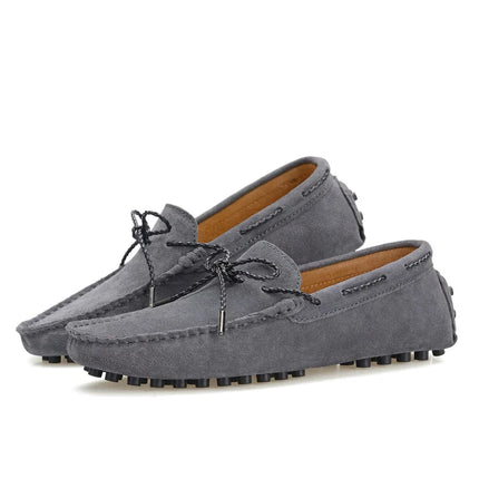 Mocassini da Uomo in Stile Italiano, Scarpe in Pelle Scamosciata, Calzature Comode e Leggere per Guida e Club