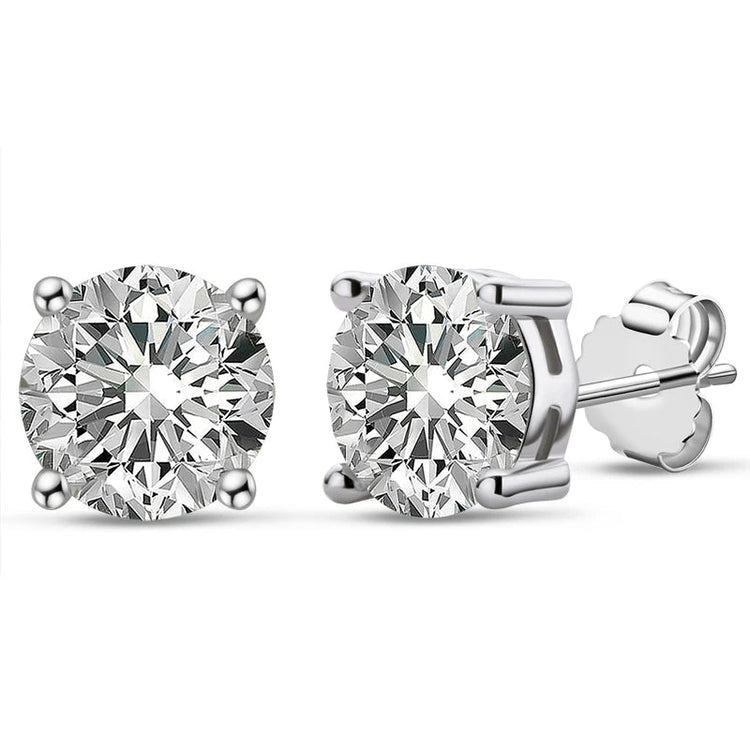 IOGOU 3mm/4mm/5mm/6.5mm/8mm/9mm/10mm/11mm Certificato D VVS1 Moissanite Orecchini con perno 925 Orecchini in argento per le donne Uomini Gioielli platinumshop