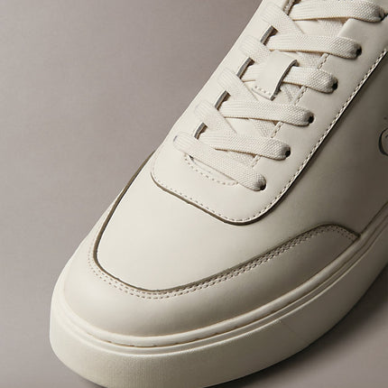 ck baseline - sneakers imbottite in pelle dk ecru/olive night/marshmallow da uomini calvin klein