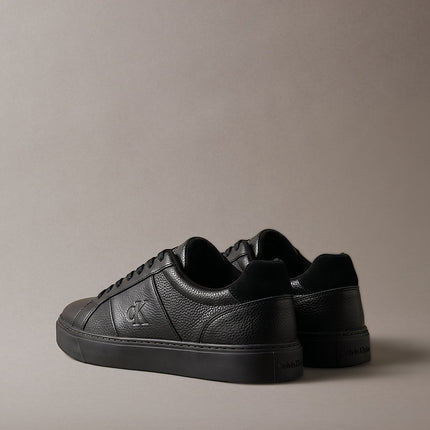 ck baseline - sneakers in pelle con logo triple black da uomini calvin klein