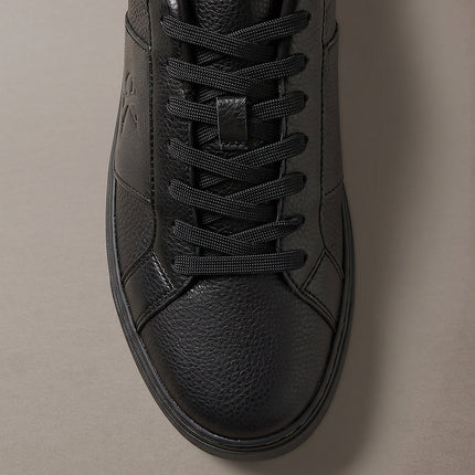 ck baseline - sneakers in pelle con logo triple black da uomini calvin klein