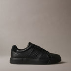 ck baseline - sneakers in pelle con logo triple black da uomini calvin klein