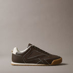 ck kay - sneakers runner dal profilo essenziale rocky brown/dk ecru da uomini calvin klein