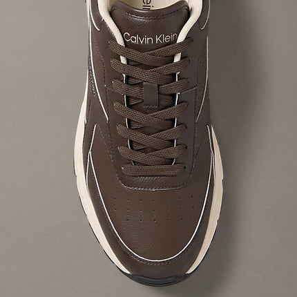 sneakers da corsa traction rocky brown/light cashew da uomini calvin klein