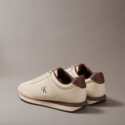 sneakers runner con logo light cashew/cherry cola da uomini calvin klein