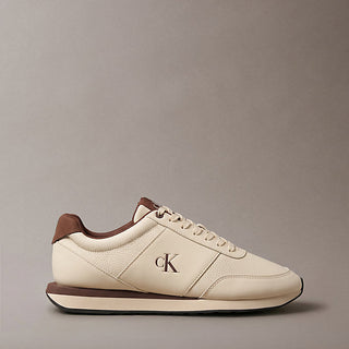 sneakers runner con logo light cashew/cherry cola da uomini calvin klein