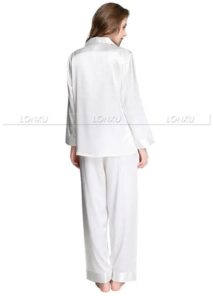 Regalo Delle Donne Raso di Seta Pigiama Set Pigiama Pigiama Set PIGIAMA Indumenti Da Notte Loungewear S, M, L, XL, 2XL, 3XL Più Solido platinumshop