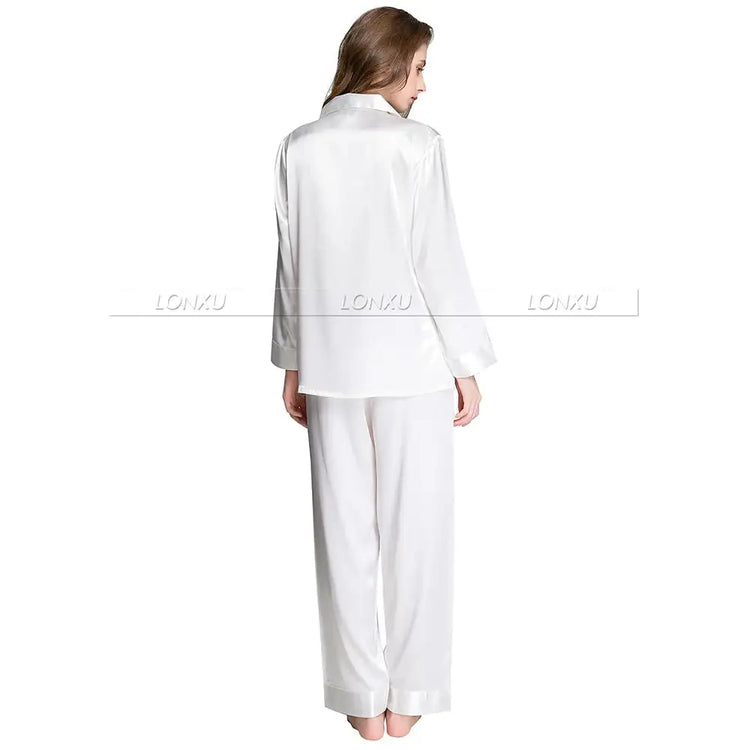 Regalo Delle Donne Raso di Seta Pigiama Set Pigiama Pigiama Set PIGIAMA Indumenti Da Notte Loungewear S, M, L, XL, 2XL, 3XL Più Solido platinumshop