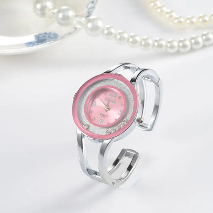 Orologi da donna Bracciale Relogio Feminino Orologio da polso al quarzo moda Orologio da polso da donna in acciaio inossidabile con cristallo Bayan Kol Sat platinumshop