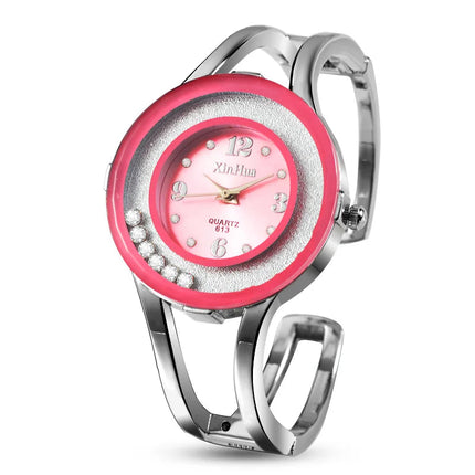 Orologi da donna Bracciale Relogio Feminino Orologio da polso al quarzo moda Orologio da polso da donna in acciaio inossidabile con cristallo Bayan Kol Sat platinumshop