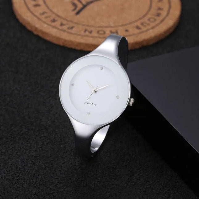 Orologio da donna con cinturino in cristallo di lusso Orologi da donna semplici alla moda Orologio da donna in acciaio inossidabile Orologio reloj mujer platinumshop