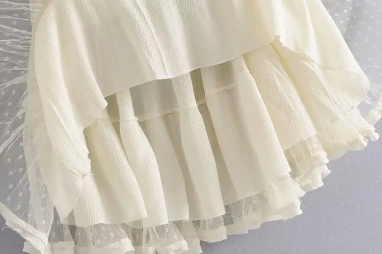 SheMujerSky Abito sexy con giunture in pizzo senza schienale Mini abiti estivi con scollo a V e scollo all'americana Abito da donna Elegante da sera