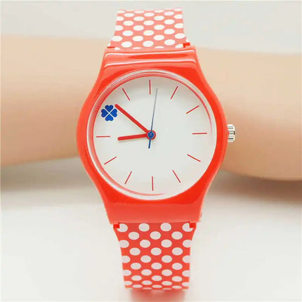 Orologio da studente/donna con cinturino in silicone alla moda casual Orologio in cristallo classico di alta qualità con novità per cartoni animati platinumshop