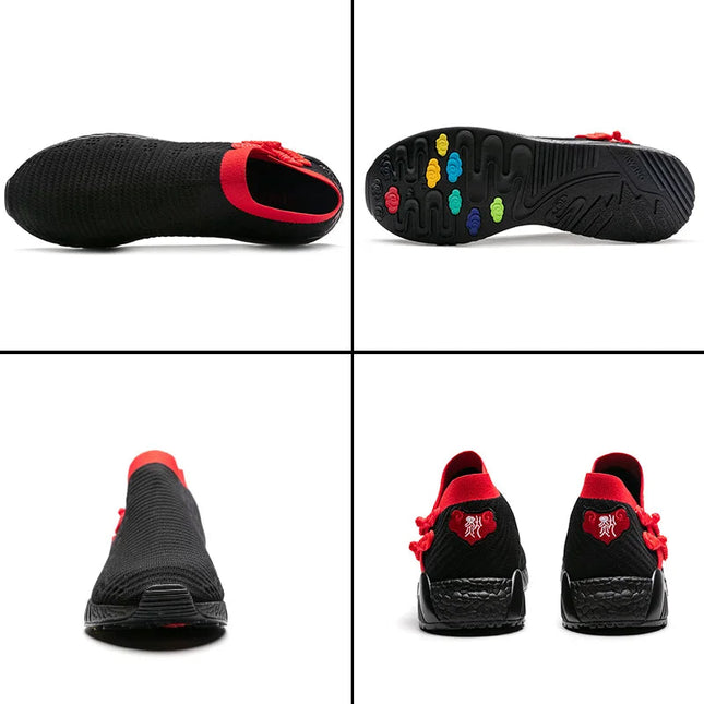 Onemix Calzini E Calzettoni Runningg Scarpe per Gli Uomini Retrò Scarpe da Ginnastica Traspiranti Lavorato a Maglia Vamp Durevole Suola in Gomma Calzini E Calzettoni Scarpe da Trekking Scarpa da Tennis PlatiNum