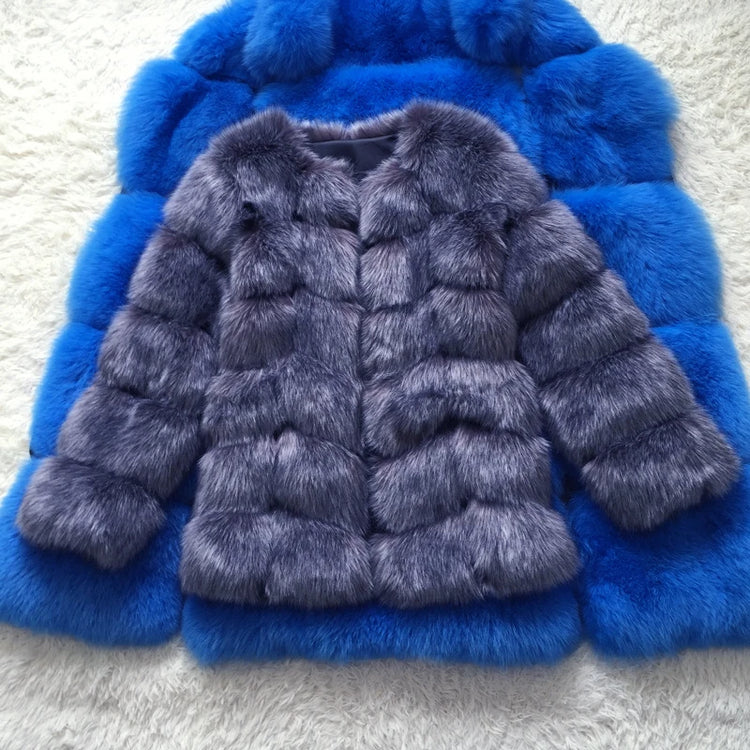 ZADORIN New Luxury Splicing Long Faux Fur Coat Woman Thick Warm Winter Fashion Fluffy Jacket Faux Fur Coats for Woman Outerwears