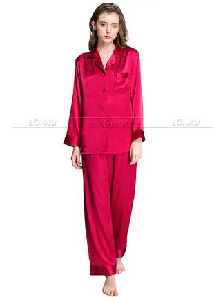 Regalo Delle Donne Raso di Seta Pigiama Set Pigiama Pigiama Set PIGIAMA Indumenti Da Notte Loungewear S, M, L, XL, 2XL, 3XL Più Solido platinumshop