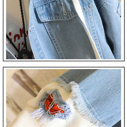 Anime Attack on Titan Unisex Streetwear Long Hooded Jeans Jacket Guilty Crown Death Note Harajuku Denim Patchwork Hoodies Coat