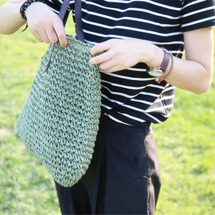 Women's Bag Summer Beach Bag Large Capacity Knitted Straw Hand-woven Rattan Beach Bag Bohemia Leather Women's Shoulder Bag New