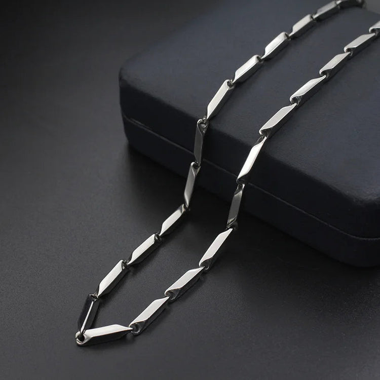 Fashion High-end New Titanium Steel Necklace Melon Chain Stainless Steel Chain Men And Women Fashion Necklace Gift Hot Sale PlatiNum