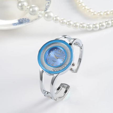 Orologi da donna Bracciale Relogio Feminino Orologio da polso al quarzo moda Orologio da polso da donna in acciaio inossidabile con cristallo Bayan Kol Sat platinumshop