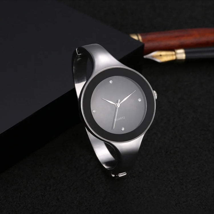 Orologio da donna con cinturino in cristallo di lusso Orologi da donna semplici alla moda Orologio da donna in acciaio inossidabile Orologio reloj mujer platinumshop