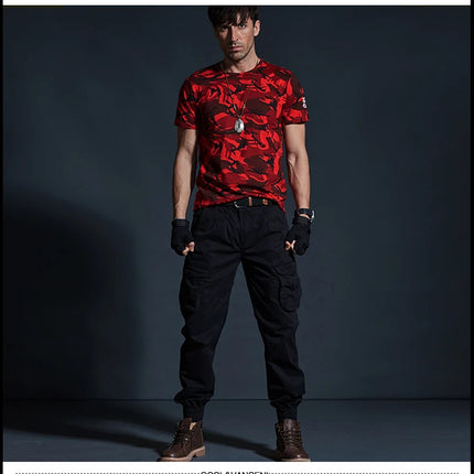 High Quality Khaki Casual Pants Men Tactical Joggers Camouflage Cargo Pants Multi-Pocket Fashions Black Army Trousers Work Wear
