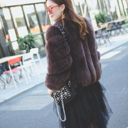 ZADORIN NEW Streetwear Furry Faux Fur Coat Woman Clothing Elegant Long Sleeve Winter Coats Woman Jackets Fourrure Abrigo Mujer
