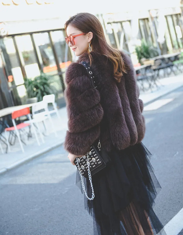 ZADORIN NEW Streetwear Furry Faux Fur Coat Woman Clothing Elegant Long Sleeve Winter Coats Woman Jackets Fourrure Abrigo Mujer