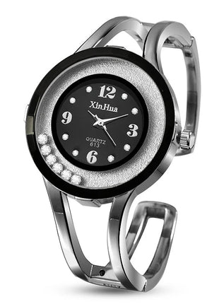 Orologi da donna Bracciale Relogio Feminino Orologio da polso al quarzo moda Orologio da polso da donna in acciaio inossidabile con cristallo Bayan Kol Sat platinumshop