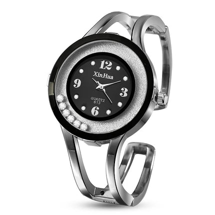 Orologi da donna Bracciale Relogio Feminino Orologio da polso al quarzo moda Orologio da polso da donna in acciaio inossidabile con cristallo Bayan Kol Sat platinumshop