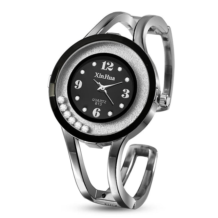 Orologi da donna Bracciale Relogio Feminino Orologio da polso al quarzo moda Orologio da polso da donna in acciaio inossidabile con cristallo Bayan Kol Sat platinumshop